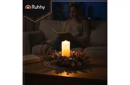 LED sviečka s efektom plameňa 15×5 cm