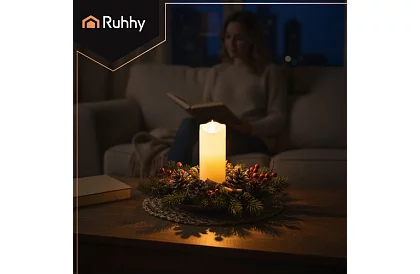 LED sviečka s efektom plameňa 17 cm