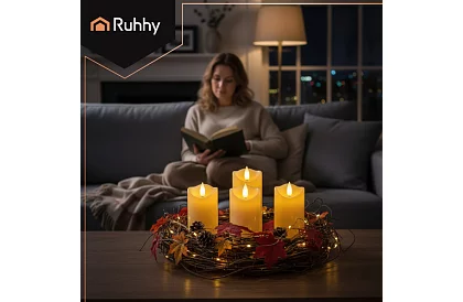 LED sviečky sada s efektom plameňa 12,5 cm – 4 kusy