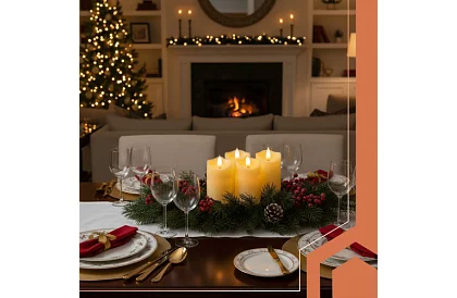 LED sviečky sada s efektom plameňa 12,5 cm – 4 kusy