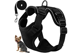 Beztlakový postroj pre psov a mačky s vodítkom – Veľkosť S