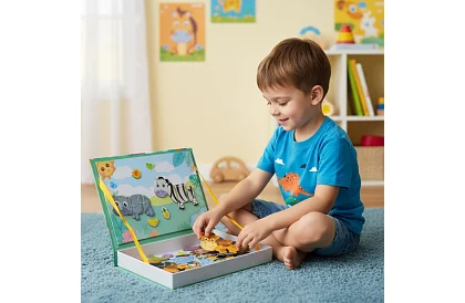 Magnetická puzzle knižka - Africké zvieratá