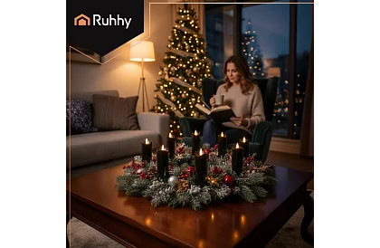 LED čierne sviečky s efektom plameňa 15 x 5 cm – sada 12 kusov