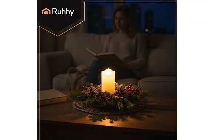 LED sviečka s efektom plameňa 15×5 cm