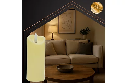 LED sviečka s efektom plameňa 15×5 cm