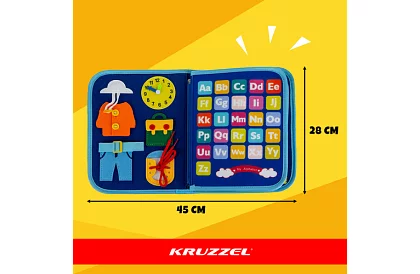 Vzdelávacia senzorická kniha Montessori - modrá