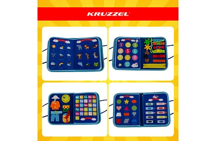 Vzdelávacia senzorická kniha Montessori - modrá