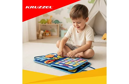 Vzdelávacia senzorická kniha Montessori - modrá