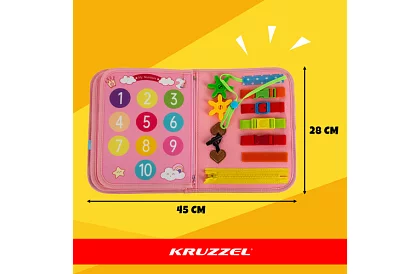 Vzdelávacia senzorická kniha Montessori - ružová