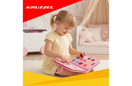 Vzdelávacia senzorická kniha Montessori - ružová