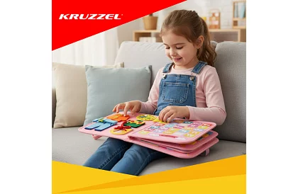 Vzdelávacia senzorická kniha Montessori - ružová