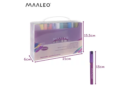 Akrylové dekoratívne fixy – sada 36 farieb