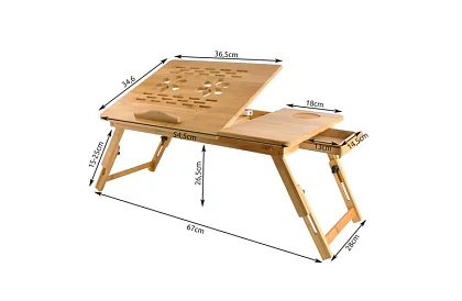 Bambusový stolík pod notebook