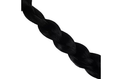 Dlhá čierna paruka s vrkočmi - Wednesday