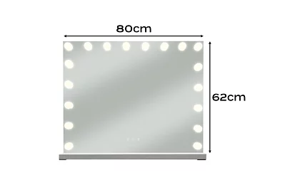 Kosmetické zrkadlo s LED osvetlením 80 × 62 cm