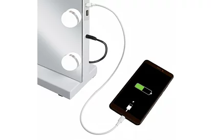 Kosmetické zrkadlo s LED osvetlením 80 × 62 cm