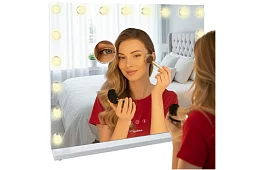 Kosmetické zrkadlo s LED osvetlením 80 × 62 cm