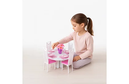 Nábytok do domčeka pre bábiky – Sada 43 kusov