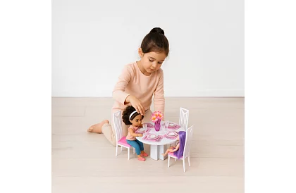 Nábytok do domčeka pre bábiky – Sada 43 kusov