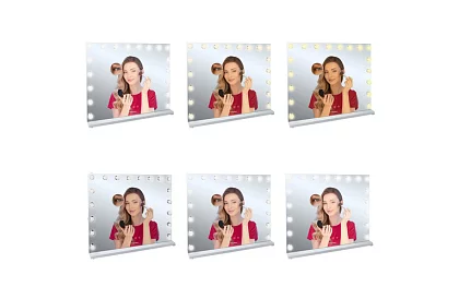 Kosmetické zrkadlo s LED osvetlením 58 × 46 cm