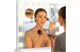 Kosmetické zrkadlo s LED osvetlením 58 × 46 cm
