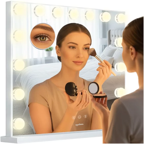 Kosmetické zrkadlo s LED osvetlením 58 × 46 cm