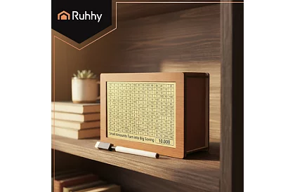 Drevená motivačná pokladnička + 5 kariet