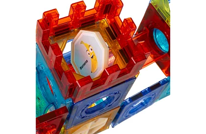Vzdelávacia magnetická 3D stavebnica – guľôčková dráha 96 dielov