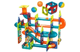 Vzdelávacia magnetická 3D stavebnica – guľôčková dráha 96 dielov