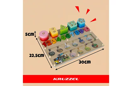 Vzdelávací triedič tvarov a čísel Montessori 3v1