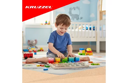 Vzdelávací triedič tvarov a čísel Montessori 3v1