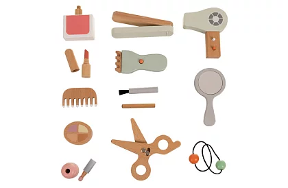 Detská drevená kadernícka sada 17 v 1