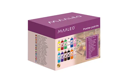 Plagátové farby 12 x 500 ml – 12 odtieňov