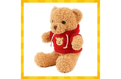 Medvedík s mikinou 30 cm – plyšová hračka pre deti 0+