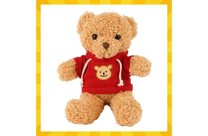 Medvedík s mikinou 30 cm – plyšová hračka pre deti 0+