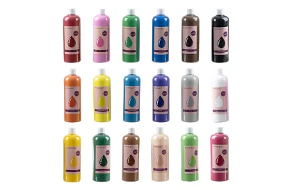 Plagátové farby 18 x 500 ml – 18 odtieňov