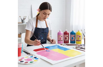 Plagátové farby 12 x 1000 ml – 12 odtieňov