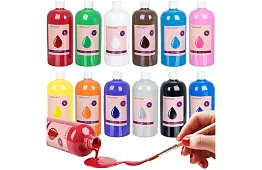 Plagátové farby 12 x 1000 ml – 12 odtieňov