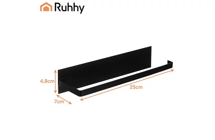 Nástenný držiak na papierové utierky 25 cm – čierny