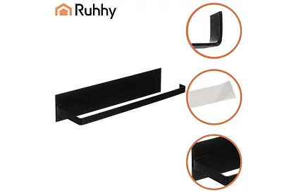 Nástenný držiak na papierové utierky 25 cm – čierny