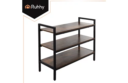 Botník s drevenými policami 58,5 × 79 × 30 cm