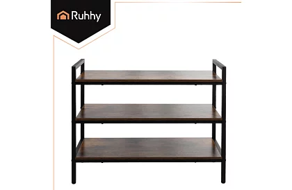 Botník s drevenými policami 58,5 × 79 × 30 cm