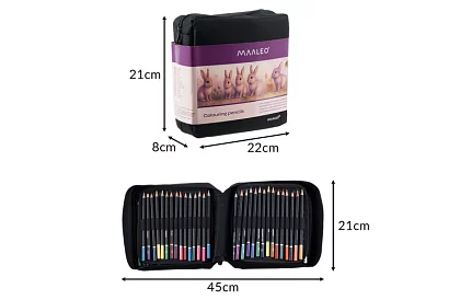 Pastelky Art Set 120 farieb v puzdre + Skicár + Kresliaci zošit