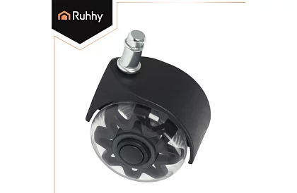 Náhradné gumové kolieska pre kancelárske stoličky – 5 ks čierna