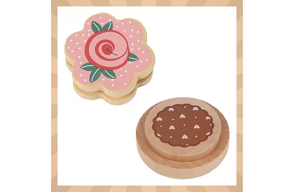 Drevená čajová súprava – zelená