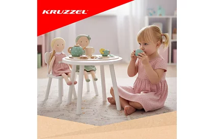 Drevená čajová súprava – zelená