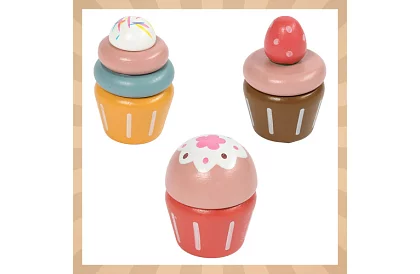 Veľká drevená zelená čajová súprava + stojan na torty