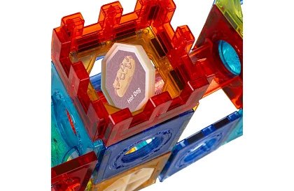 Vzdelávacia magnetická 3D stavebnica – guľôčková dráha 110 dielov