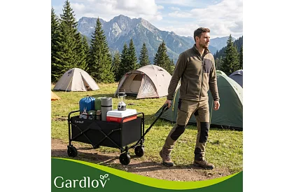 Skladací plážový prepravný vozík 90 l – nosnosť 100 kg