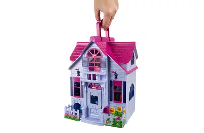 Skladací domček pre bábiky s nábytkom